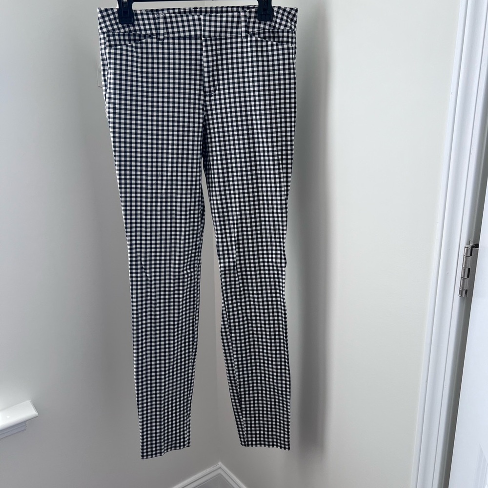 Women's Black and White Checkered Pants